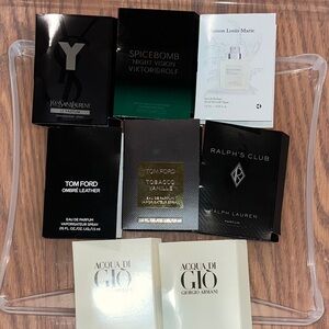 Set of 8 men’s high end colognes parfum tom ford, RL, V&R, ARMANI, YSL, untested